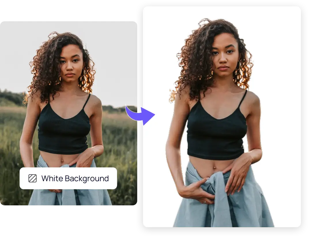 change photo background to white