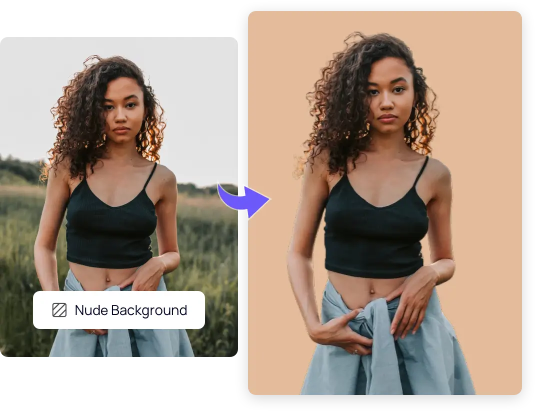 change photo background to nude color